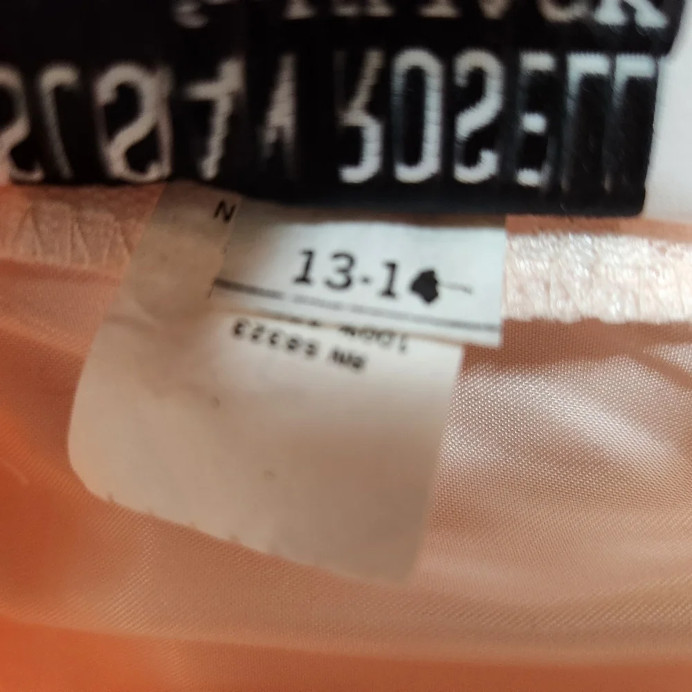 Susan Roselli for Vijack Womens |VTG 13/14| VTG 80s Pastel Pink Lace Midi Dress - Picture 9 of 10